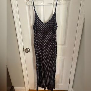 Blue spaghetti strap maxi dress